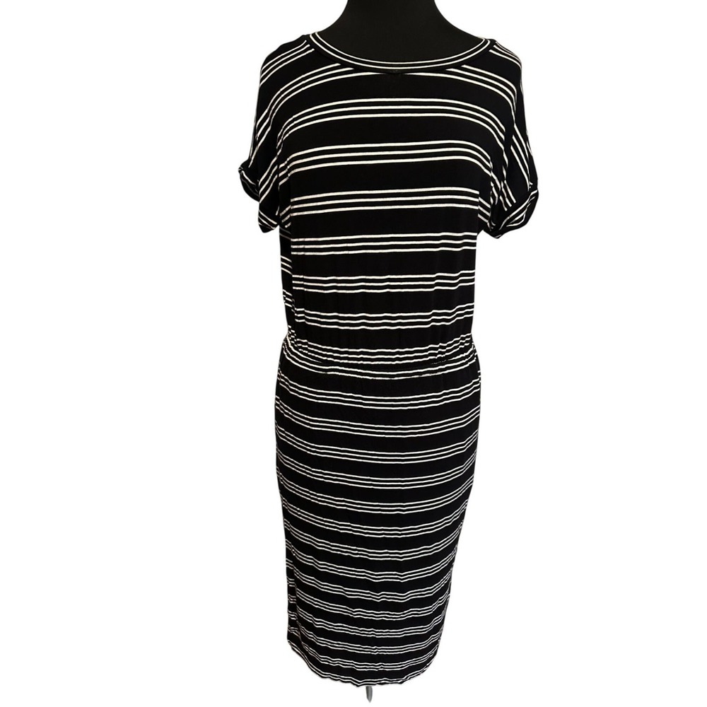 Banana‎ Republic Black & White Striped Dress – Size S Petite